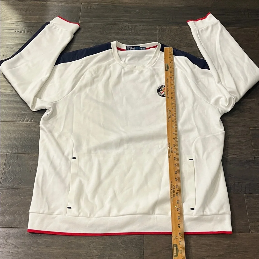 Polo Ralph Lauren Cookie Polo USA Crew Sweatshirt Shirt white Mens Size XXL